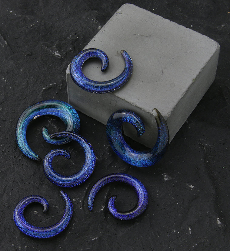 Nautical Dichroic Glass Spirals