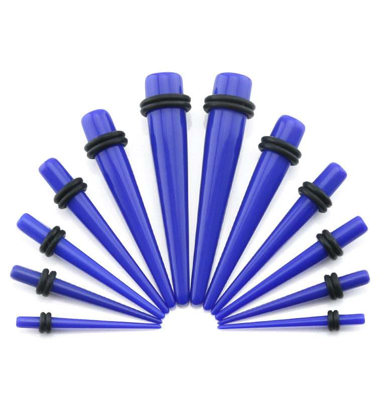 Acrylic Navy Blue Taper