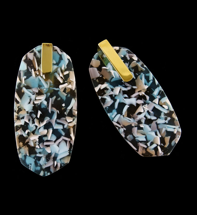 Oblate Blue Freckle Hangers