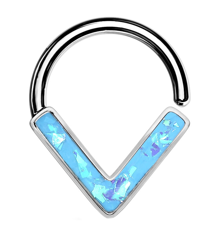 Blue Glitz Mote Seamless Ring