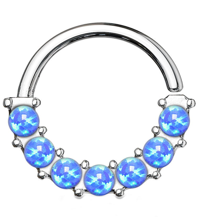 Blue Opal Escent Seamless Ring