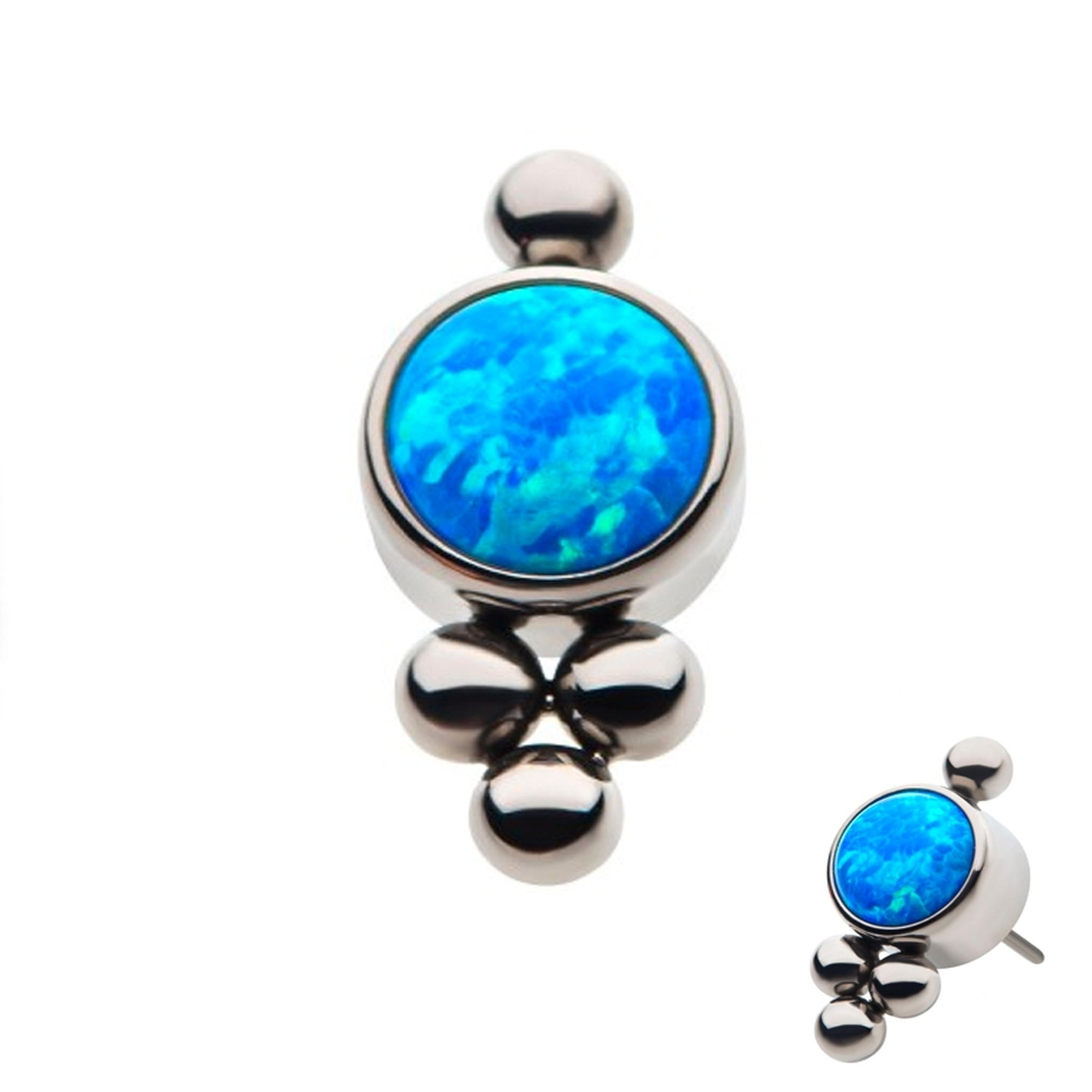 Sole Blue Opalite Titanium Threadless Top