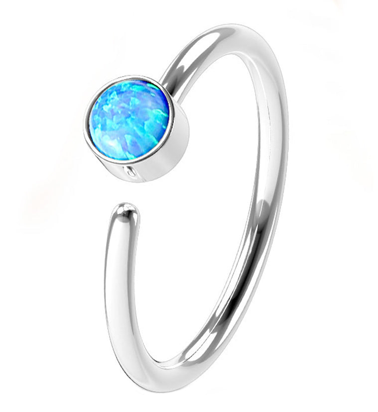 20G Blue Opalite Top Hoop Ring