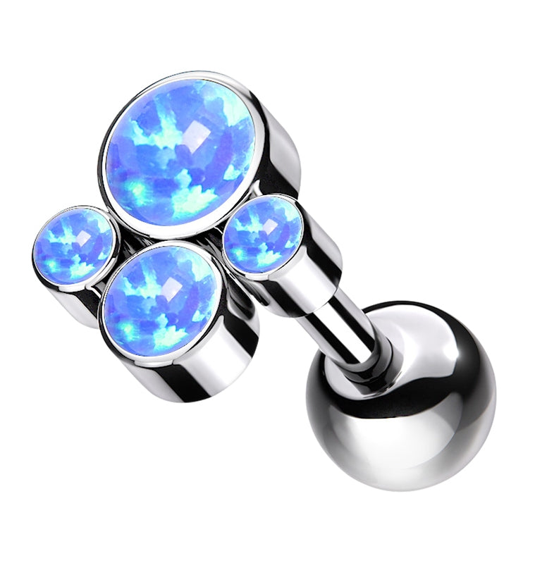 Blue Opalite Bunch Titanium Cartilage Barbell