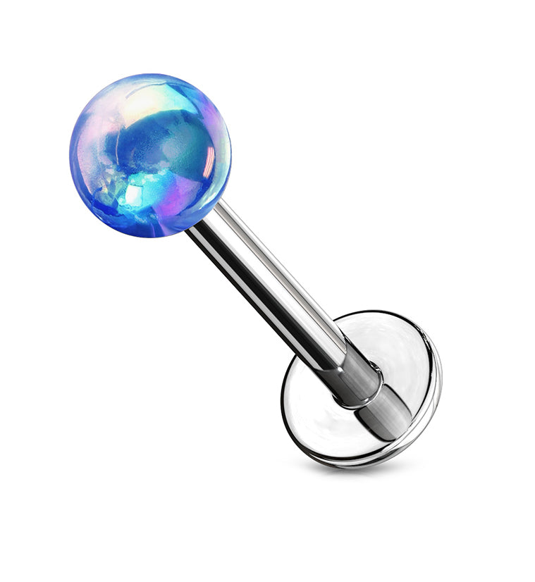 Blue Ory Stainless Steel Labret