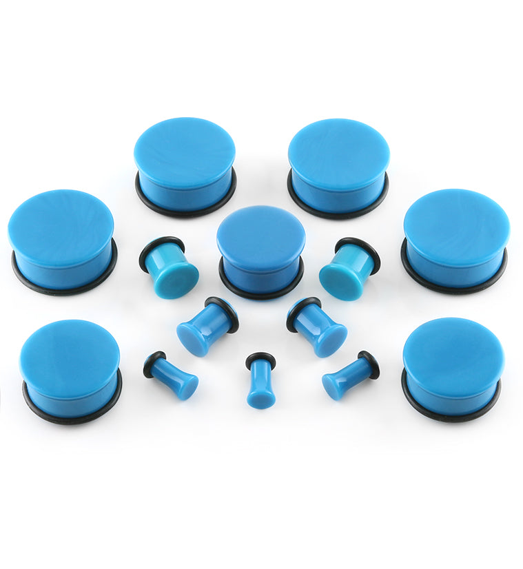 Blue Single Flare Plugs