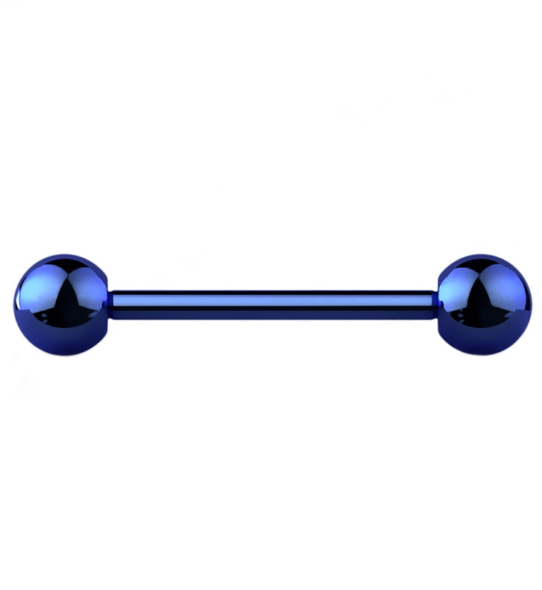 Blue PVD Titanium Barbell