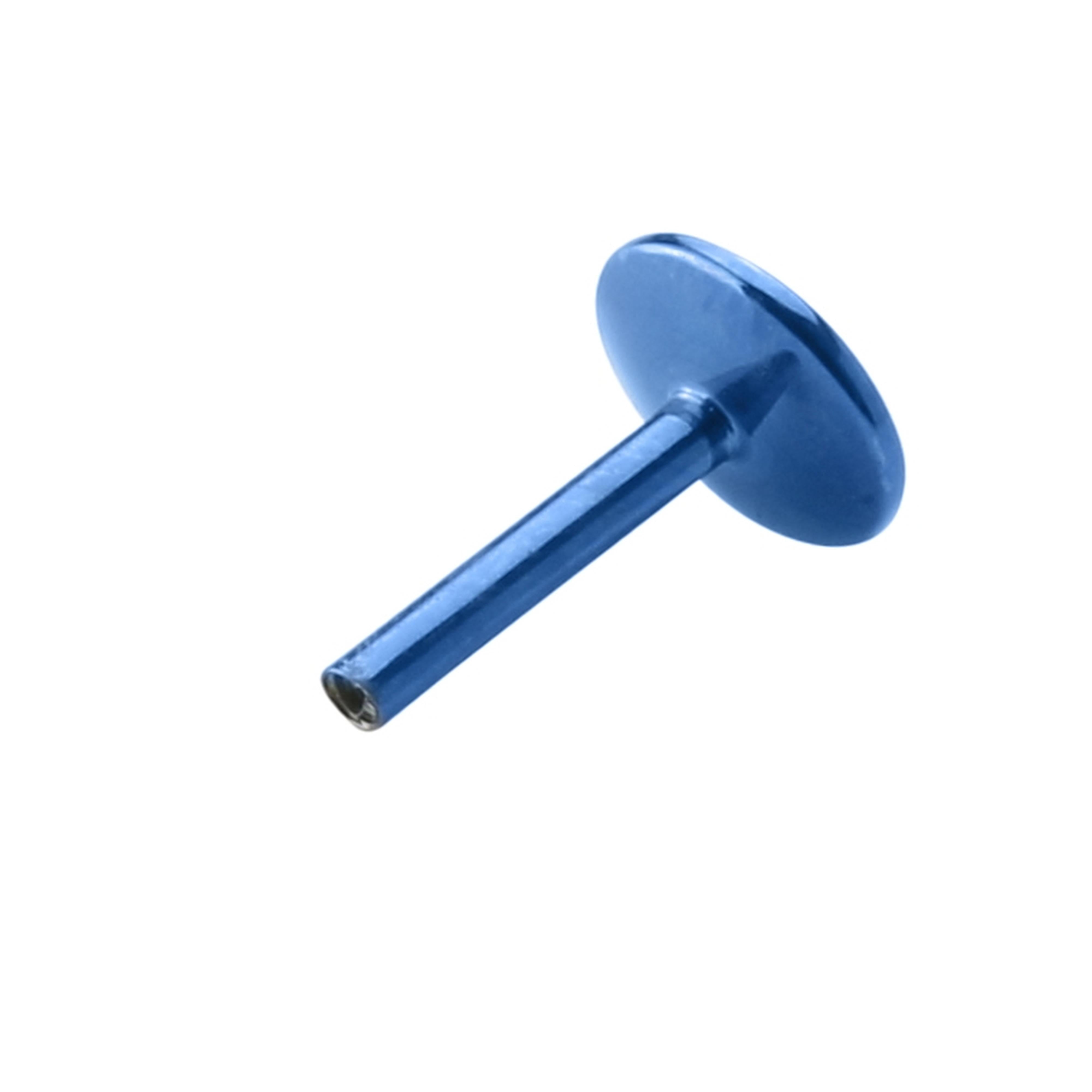 18G Blue Anodized Titanium Labret