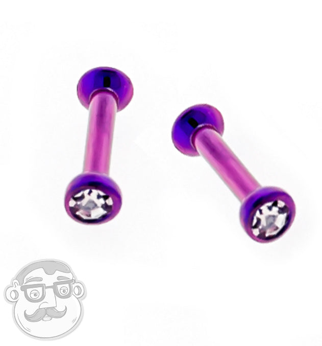 18G Purple Titanium Labret