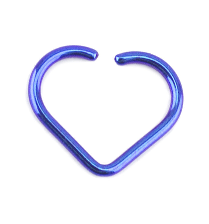 Blurple Niobium Heart Daith Cartilage Tragus Earring
