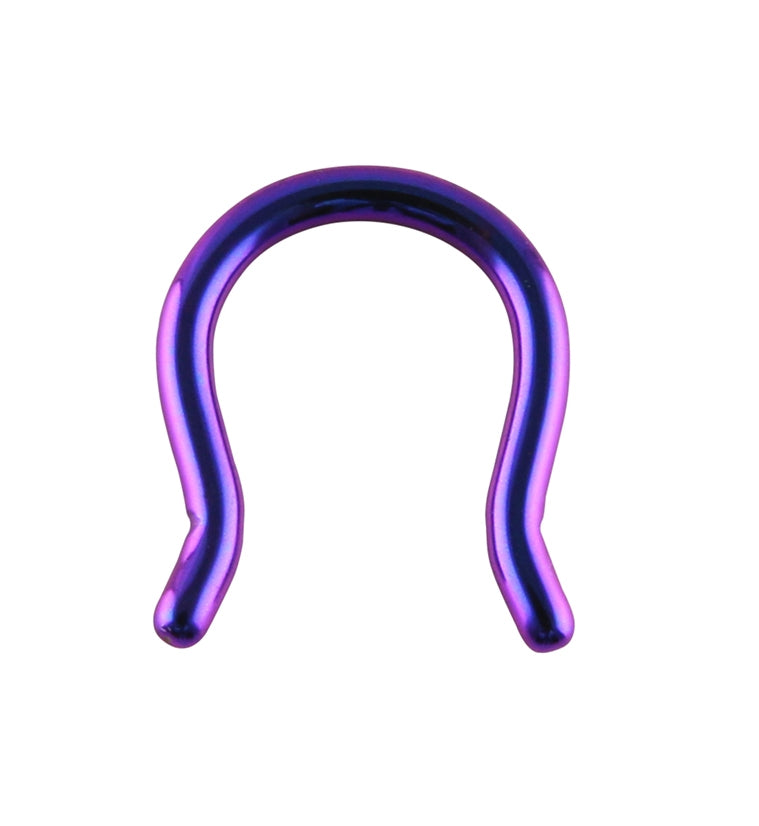 Blurple ASTM F136 Titanium Omega Septum Ring