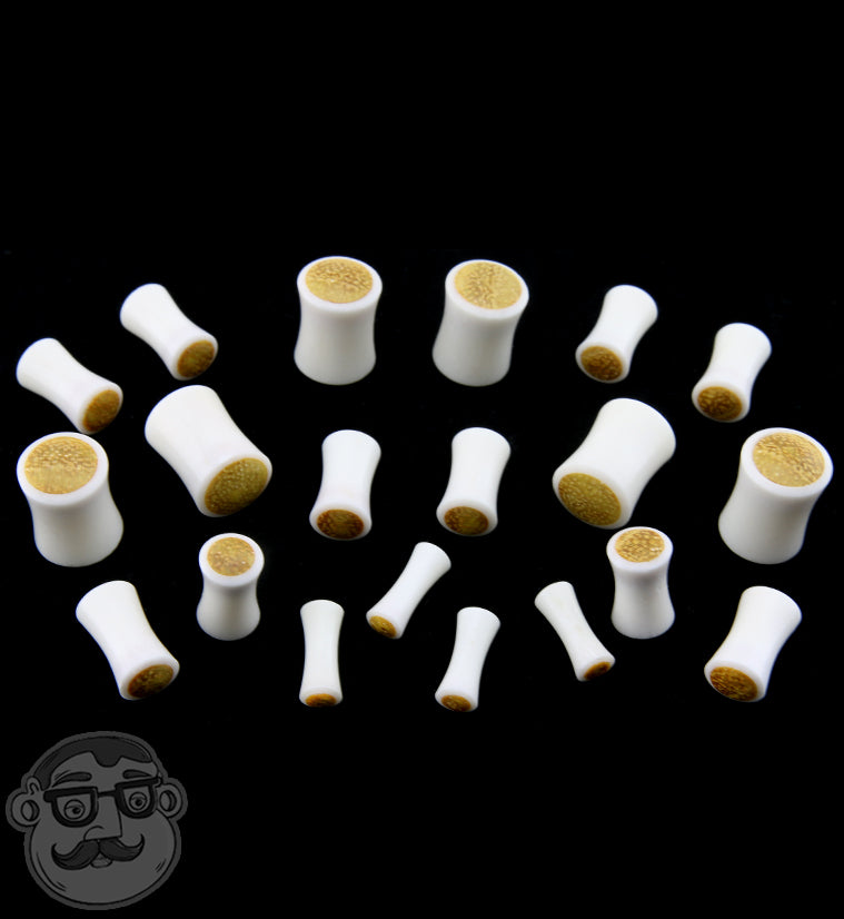 Bone Plugs with Jackfruit Wood Inlay