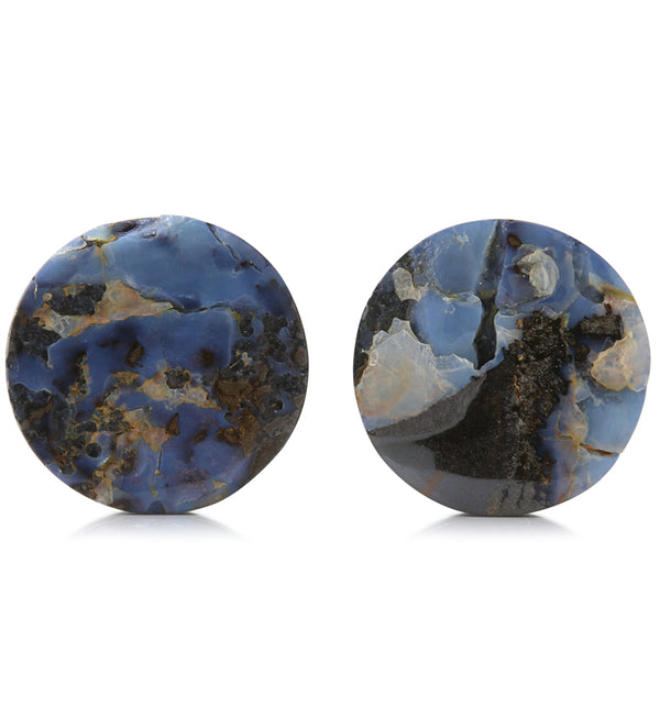 Boulder Opal Stone Plugs 1 Inch (25mm) Version 17