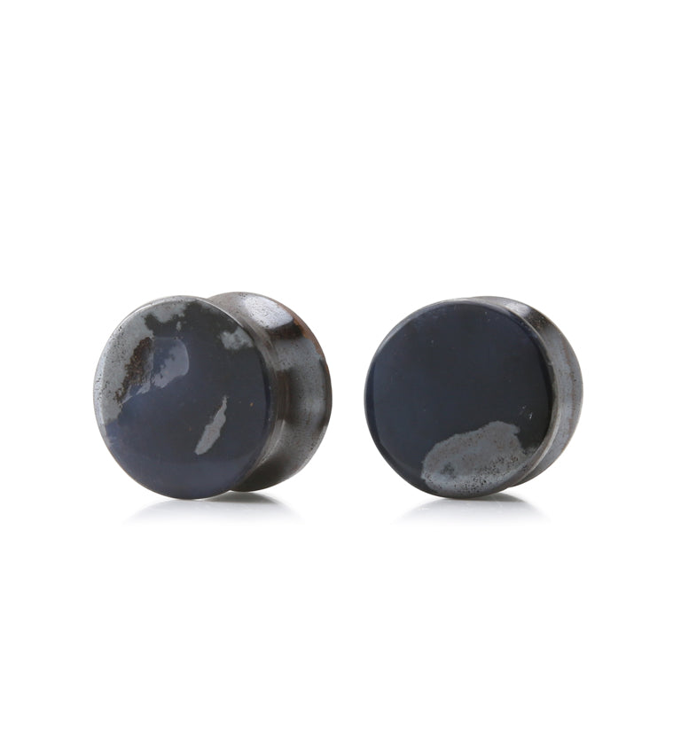 Boulder Opal Stone Plugs 1/2" (12mm) Version 6
