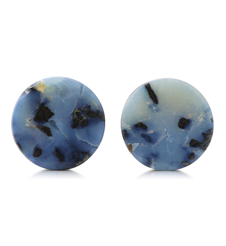 Boulder Opal Stone Plugs 3/4" (19mm) Version 1