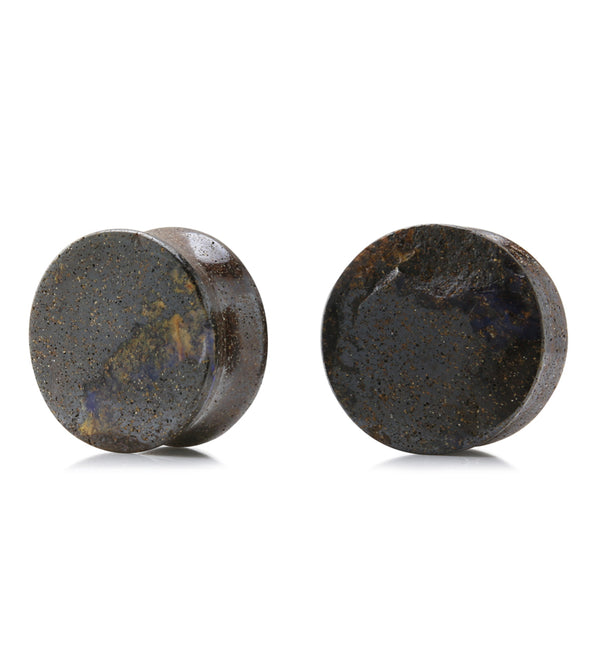 Boulder Opal Stone Plugs 3/4" (19mm) Version 2