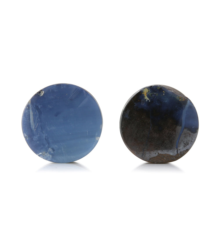 Boulder Opal Stone Plugs 5/8" (16.5mm) Version 3