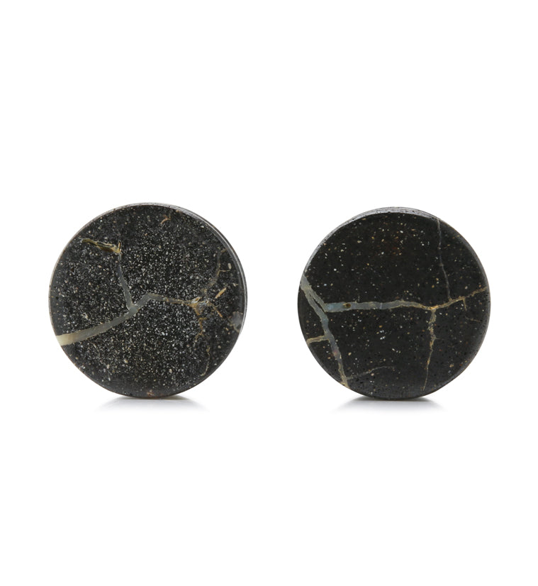 Boulder Opal Stone Plugs 5/8" (16mm) Version 2