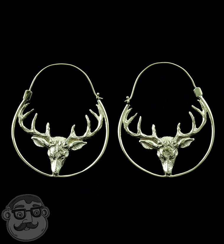 Buck Brass Hoops