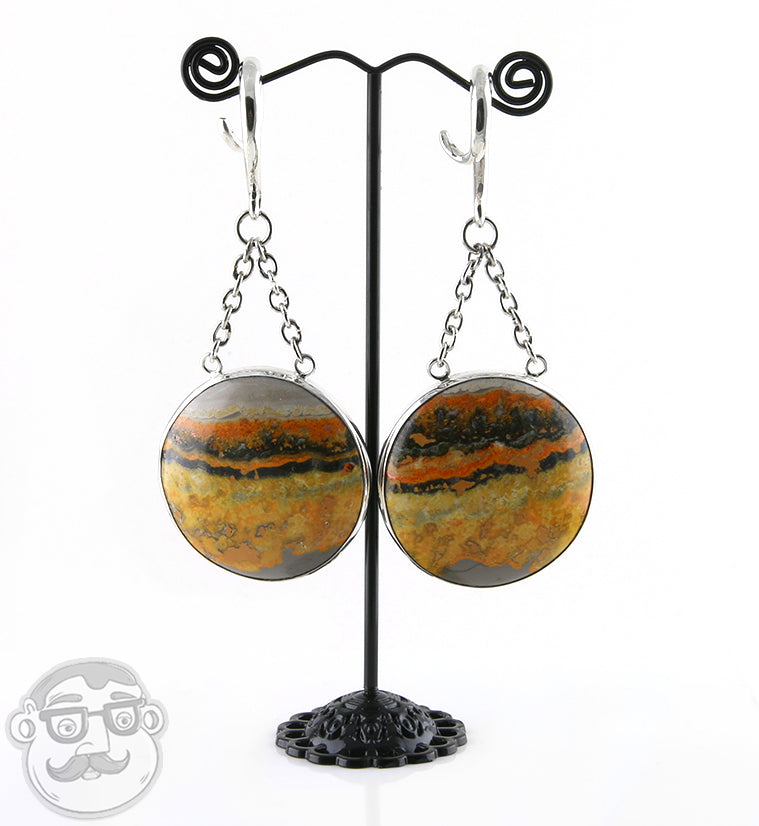 Trinity Bumblebee Jasper Stone Ear Weights