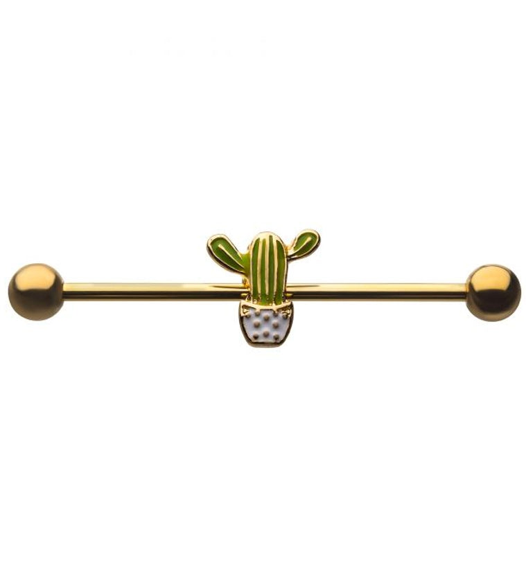 Cactus Gold Industrial Barbell