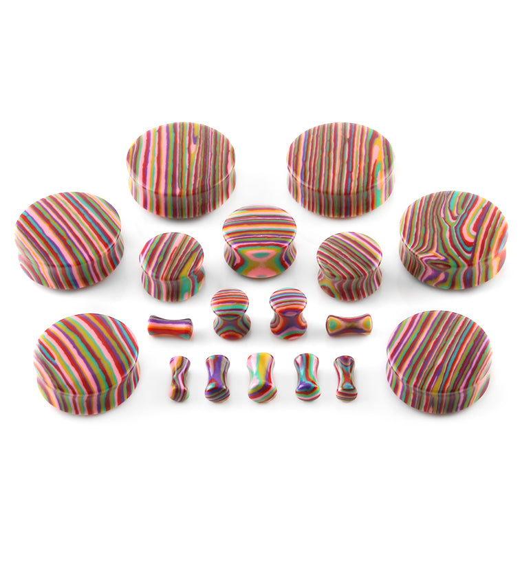 Candy Stripe Stone Plugs