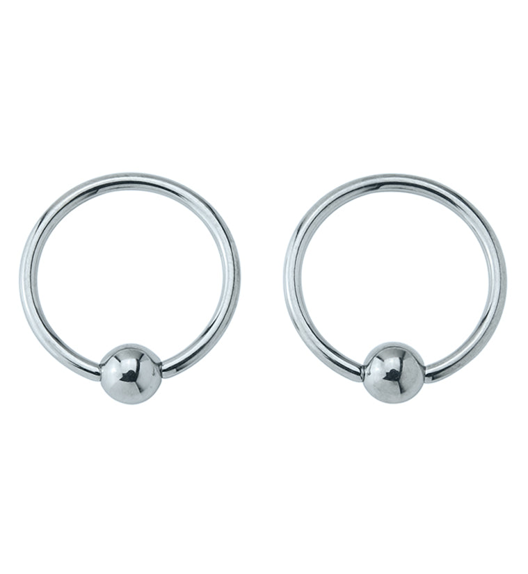 Titanium Captive Nipple Ring (16G 14G)