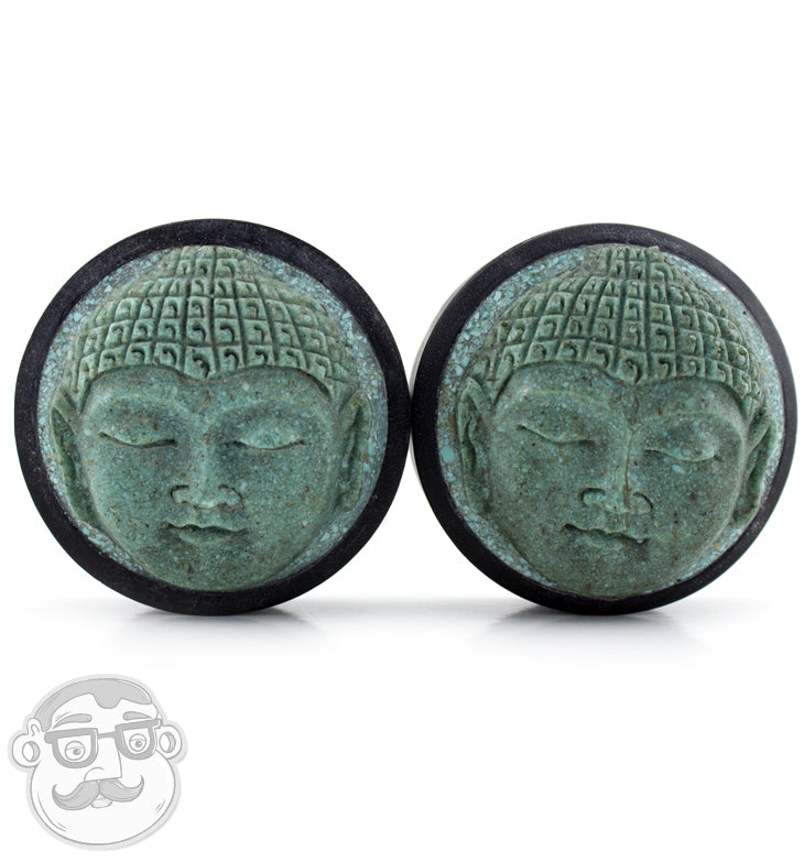 Carved Buddha Wood Plugs