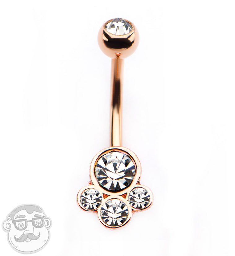 Cascade Rose Gold PVD Belly Button Ring