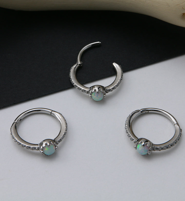 Center Opal Hinged Segment Ring