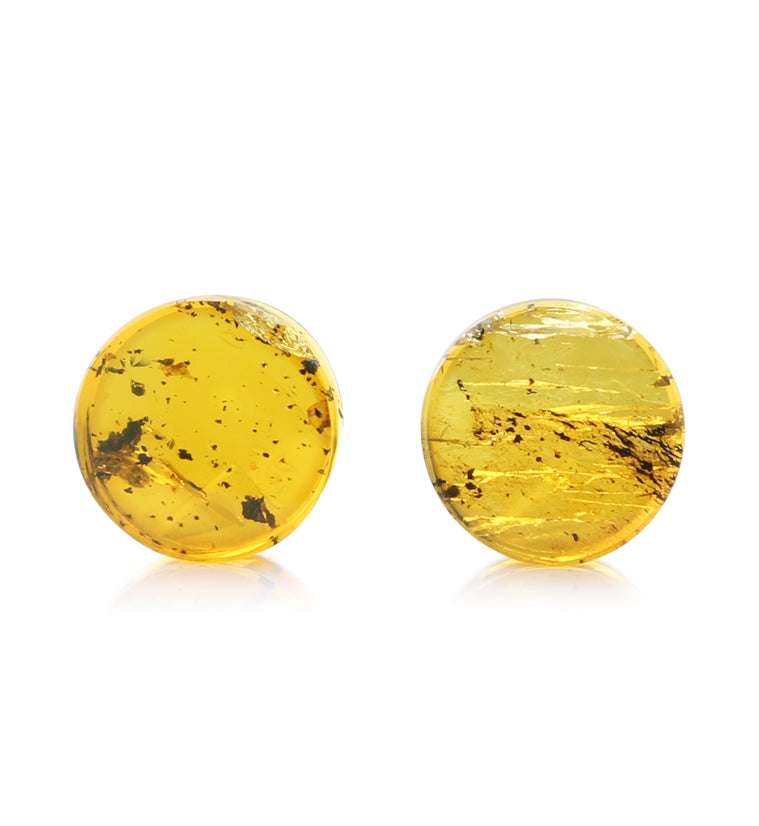 Chiapas Amber Plugs 5/8" (16mm) - Version 22 (Rough Edges)