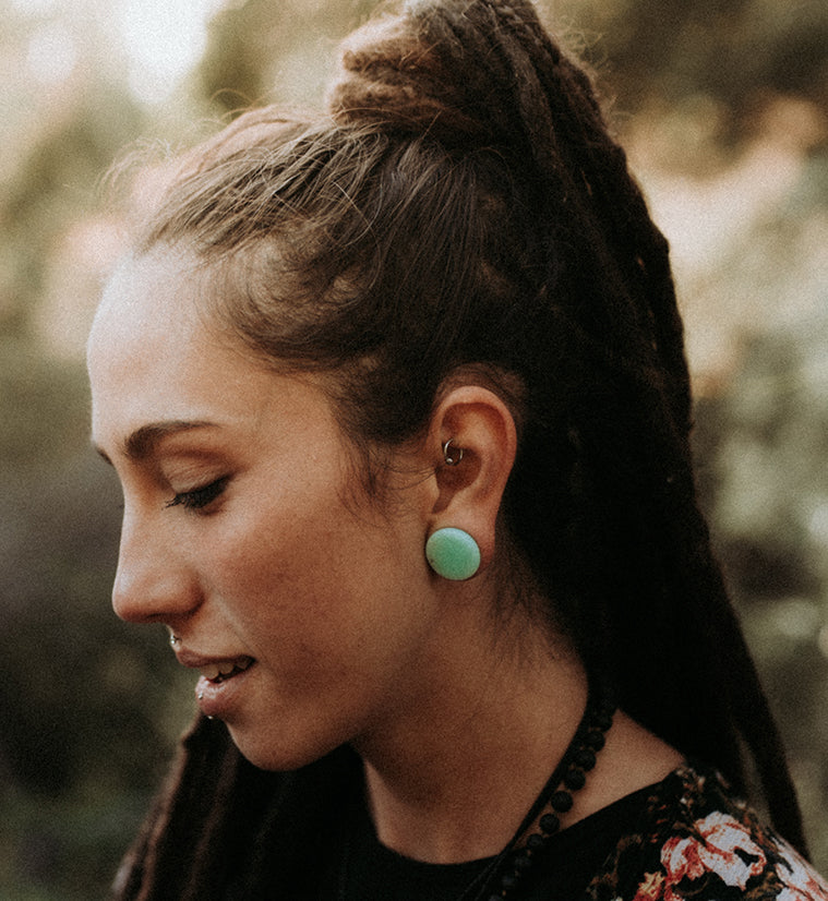 Chrysoprase Stone Plugs