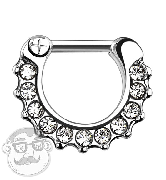 Clear Diamond Septum Clicker