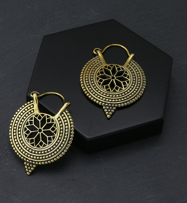 Compass Brass Hangers / Earrings