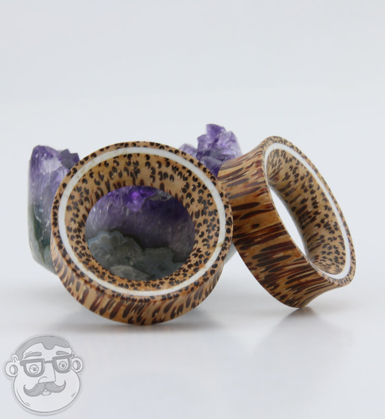 Coconut Wooden Tunnels with White Resin Inlay
