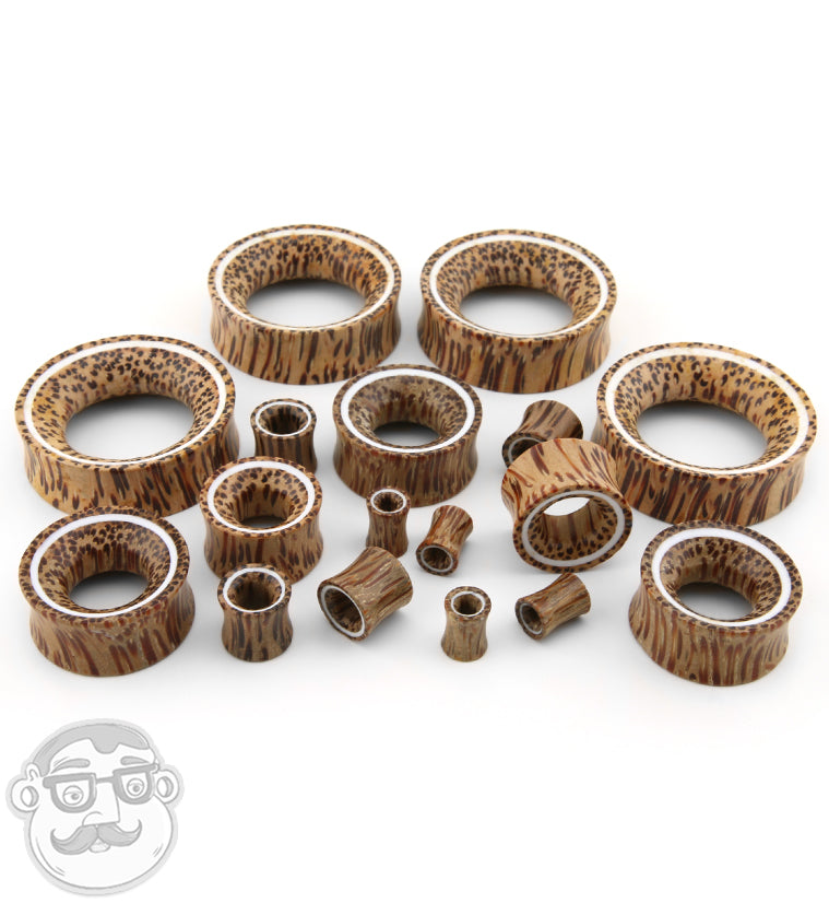 Coconut Wooden Tunnels with White Resin Inlay