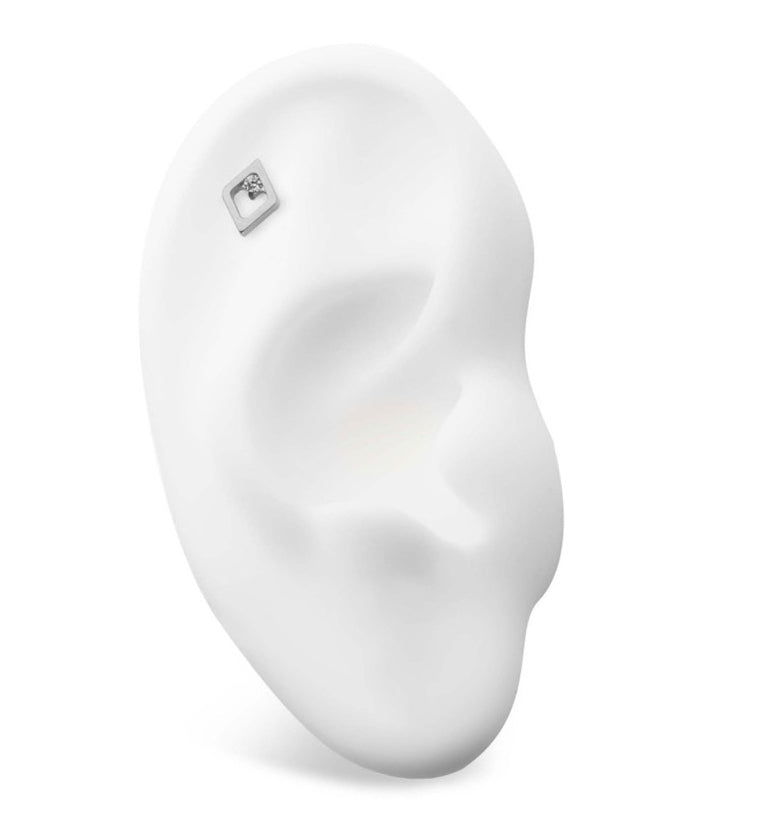 Corundum CZ Threadless Titanium Top