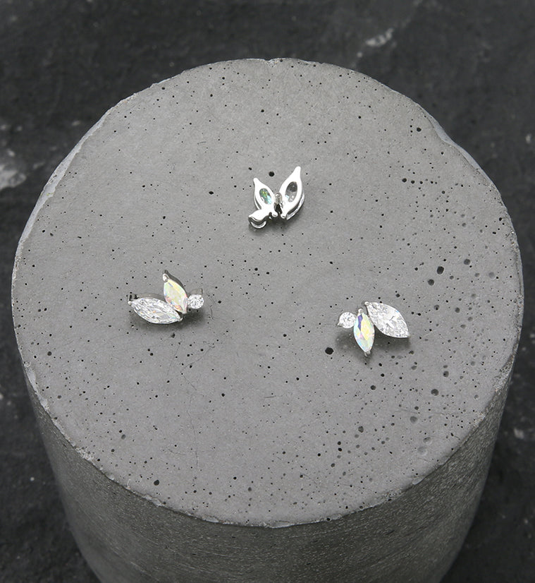 Coterie Rainbow Aurora CZ Internally Threaded Titanium Top