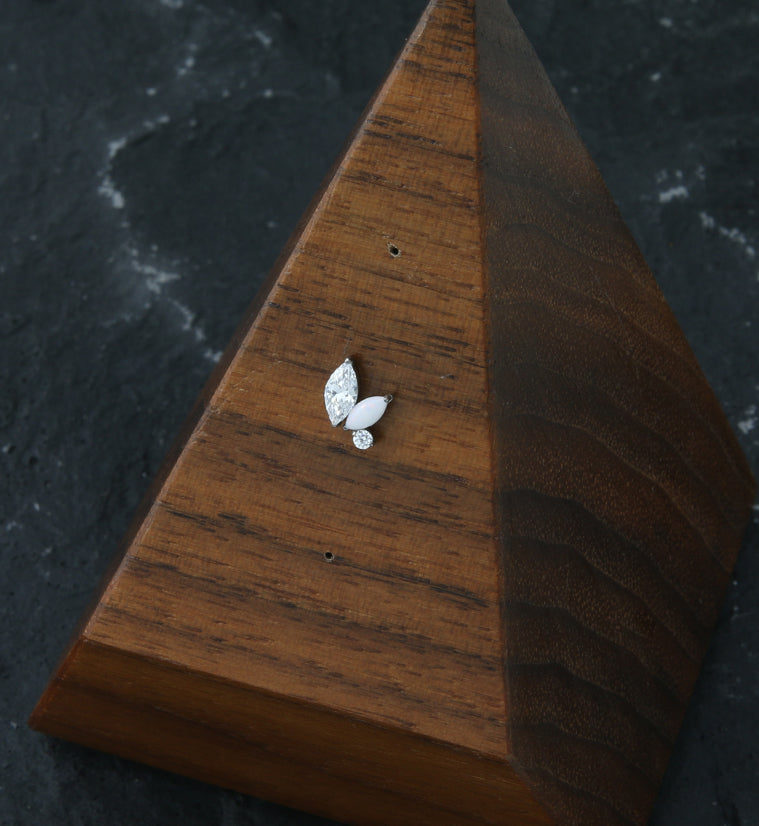 Coterie White Opalite Threadless Titanium Top