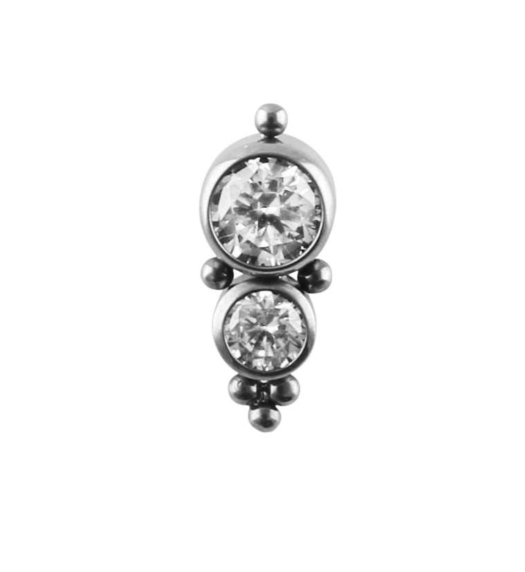 Covey Beaded CZ Titanium Threaded End