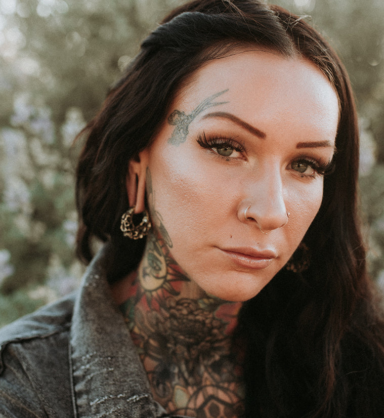 Crater Brass Hinged Ear Weights