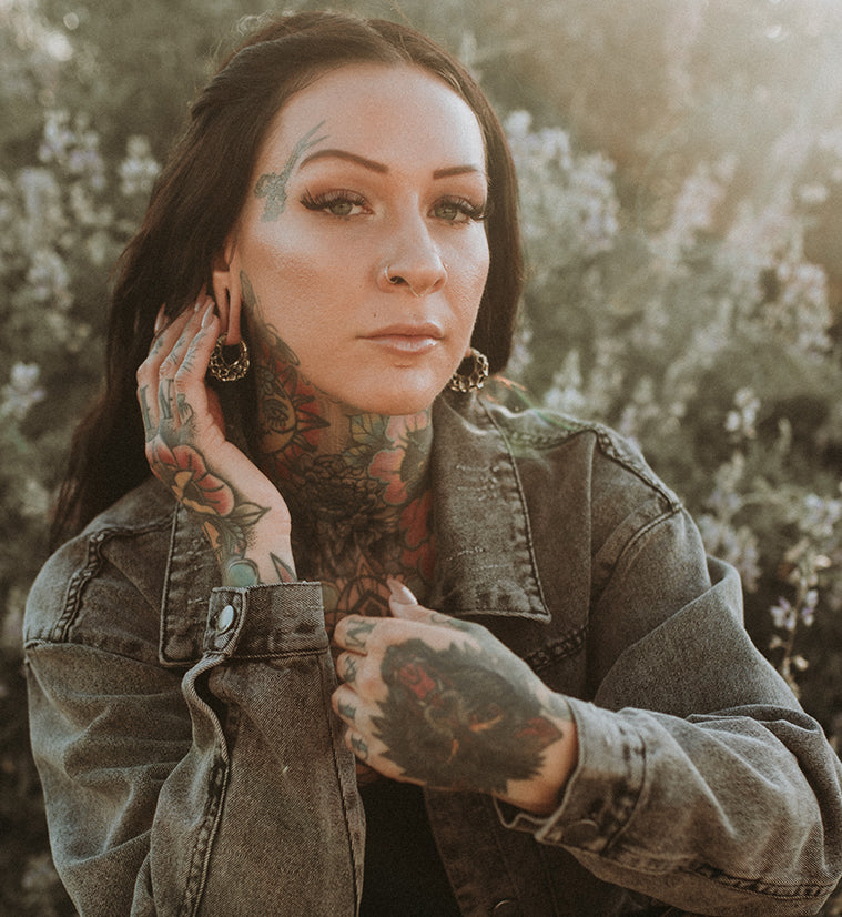 Crater Brass Hinged Ear Weights