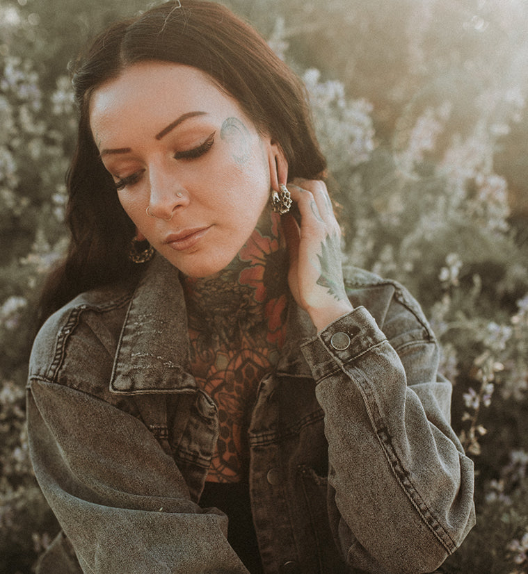 Crater Brass Hinged Ear Weights