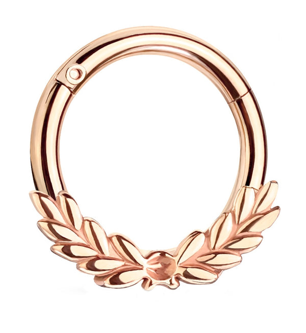 Rose Gold PVD Crest Hinged Segment Ring