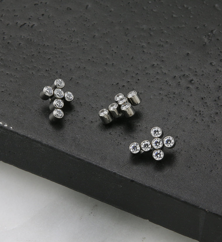 Cross CZ Titanium Internally Threaded Top