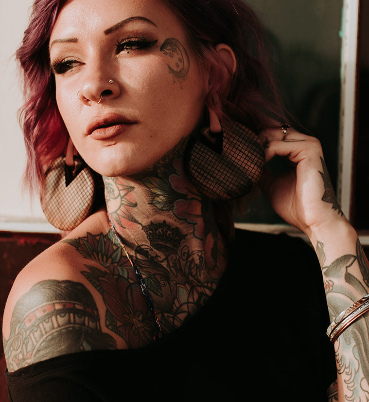 Crosshatch Saba Wooden Ear Weights