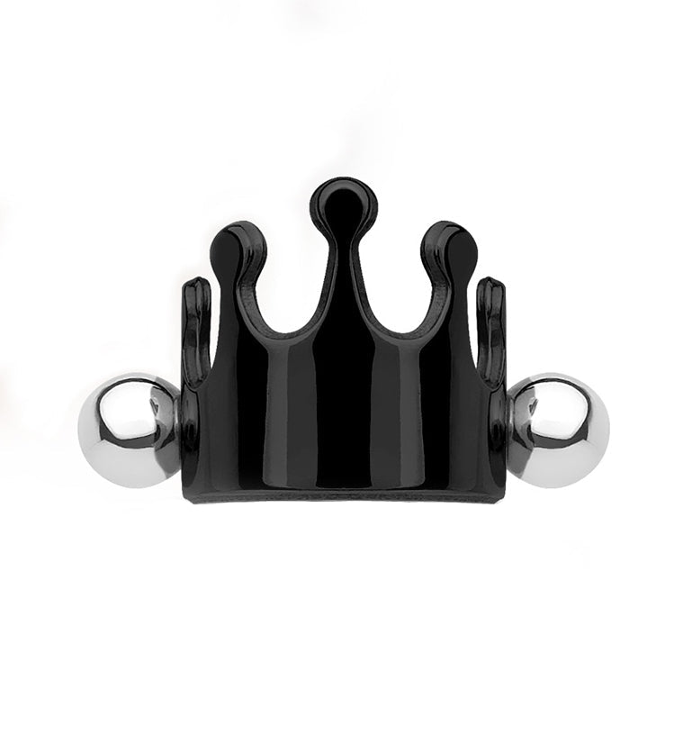 16G Black Crown Helix / Cartilage Barbell