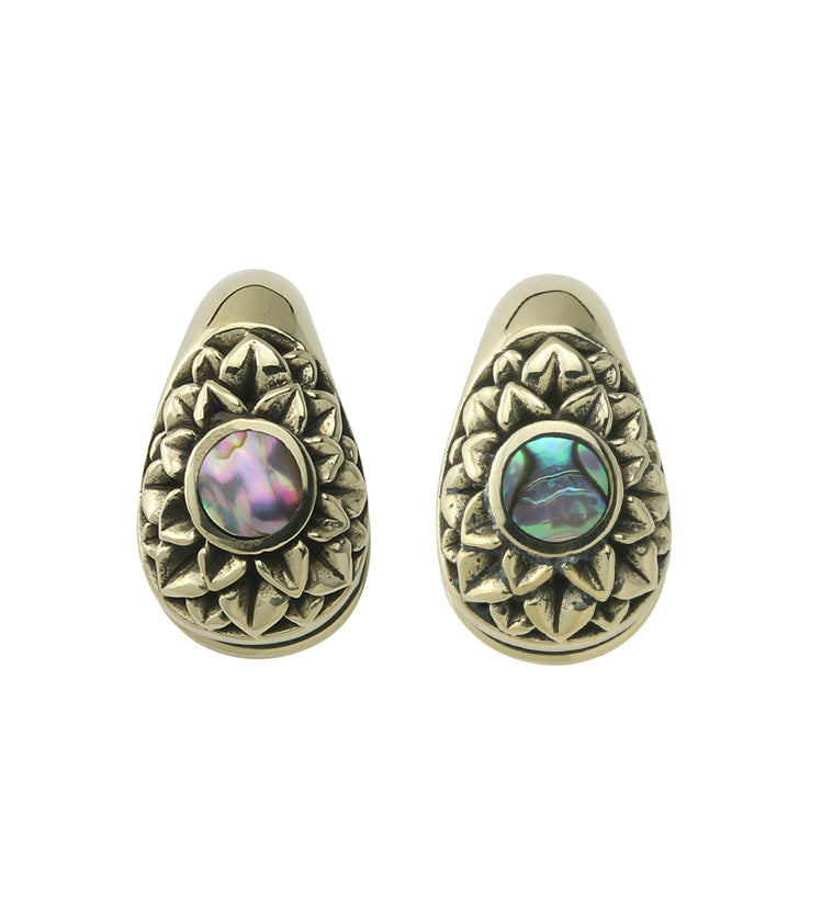 Crux Abalone Keyhole Brass Ear Weights