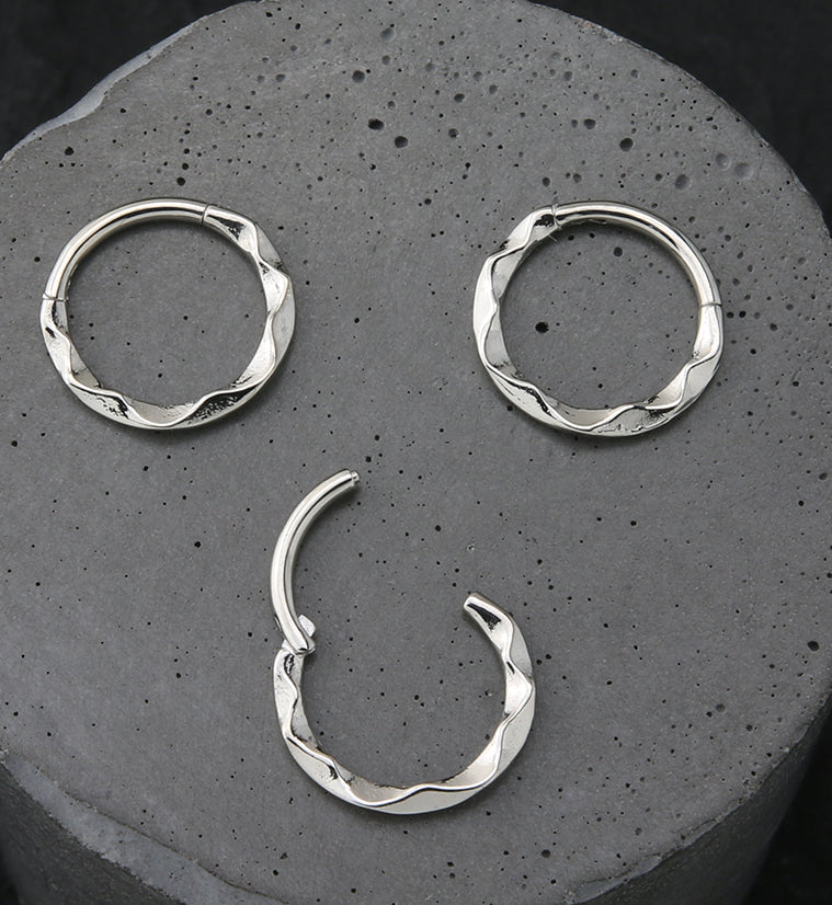 Curl Stainless Steel Hinged Segment Ring