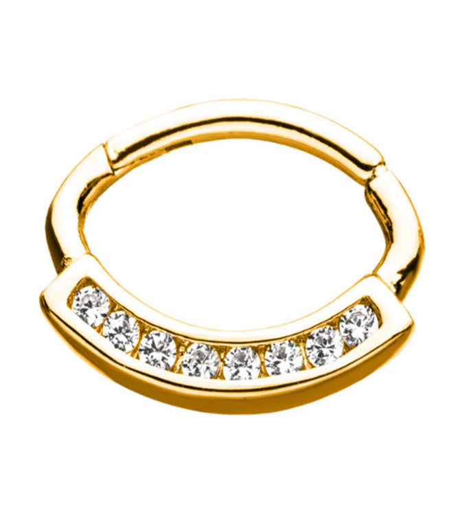 Gold PVD Airy Hinged Segment Ring